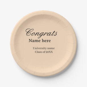 Congrats graduate university name class of 20XX na Paper Plate