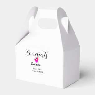 Congrats graduation name class of 20XX year heart  Favour Box