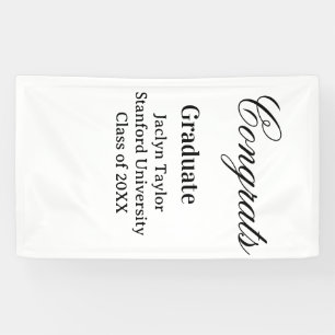 Congrats graduation name university name class of banner