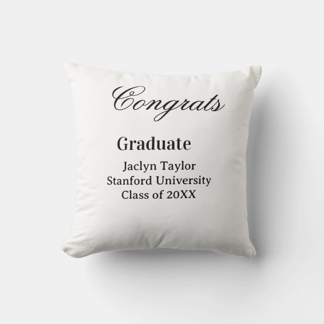 Congrats graduation name university name class of  cushion (Front)