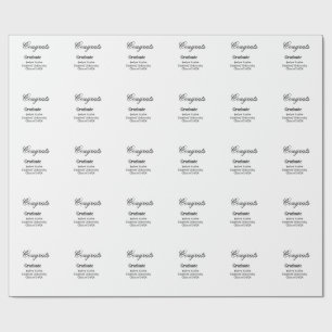 Congrats graduation name university name class of wrapping paper