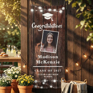 Congrats Graduation Party Rustic Modern 2 - Photo Banner