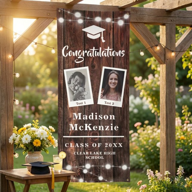 Congrats Graduation Party Rustic Modern 2 - Photo Banner (Creator Uploaded)