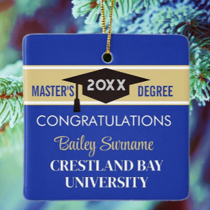 Congrats Master Degree Ceramic Ornament