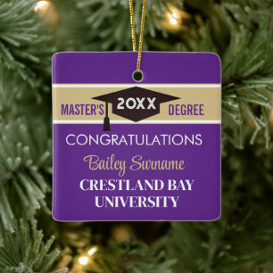 Congrats Master Degree Ceramic Ornament