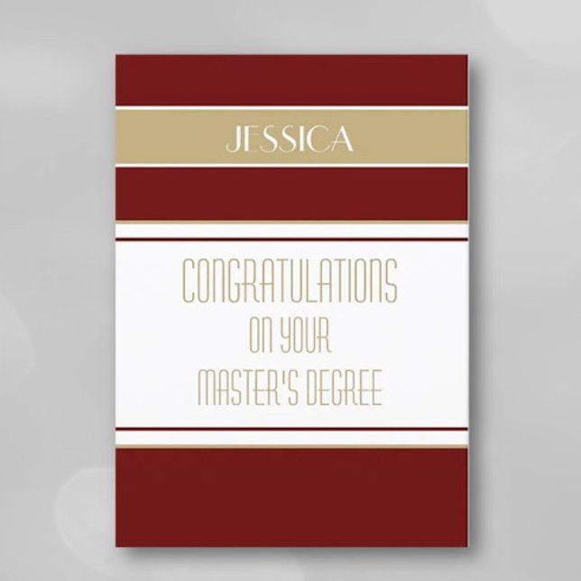 Congrats Master's degree Graduation card (Creator Uploaded)