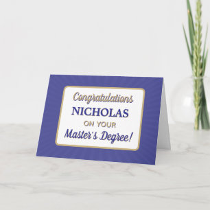Congrats! Master's Degree Graduation card