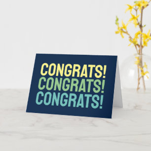 Congrats! Modern congratulations greeting card