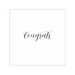 congrats name blue stylish graduation date year self-inking stamp