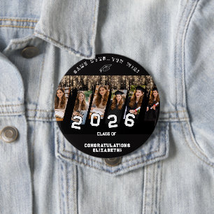 Congrats Name Party Graduation Class Off.. Favor 10 Cm Round Badge