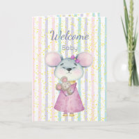 Congrats New Baby Fun Cute Mouse Baby Animal
