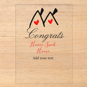 Congrats new home owner real estate inauguration t acrylic invitations