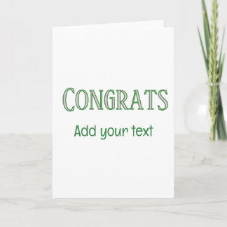 Congrats new home owner real estate inauguration t card
