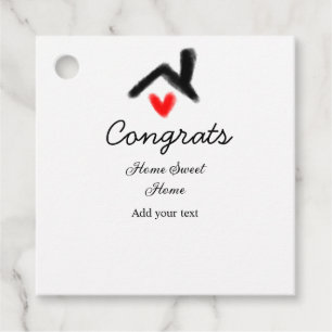 Congrats new home owner real estate inauguration t favour tags