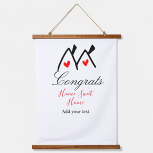 Congrats new home owner real estate inauguration t hanging tapestry