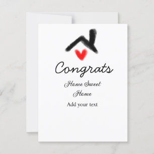 Congrats new home owner real estate inauguration t postcard