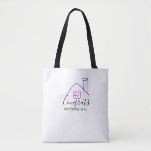 Congrats new home owner real estate inauguration t tote bag