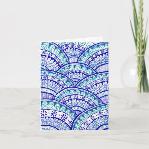 Congrats New Mum It's A Boy Damask Indian Mandala Card