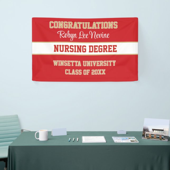 Congrats! Nursing Degree! Graduation Banner (Tradeshow)