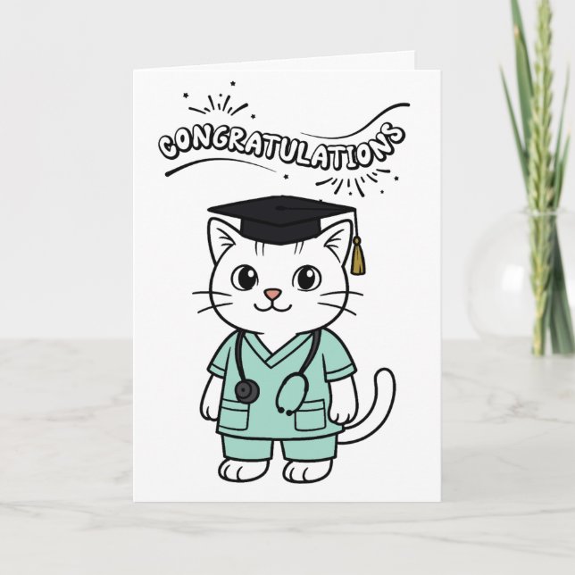 Congrats on Graduating The Best Veterinarian  Card (Front)