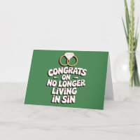 Congrats On No Longer Living In Sin Funny Wedding 