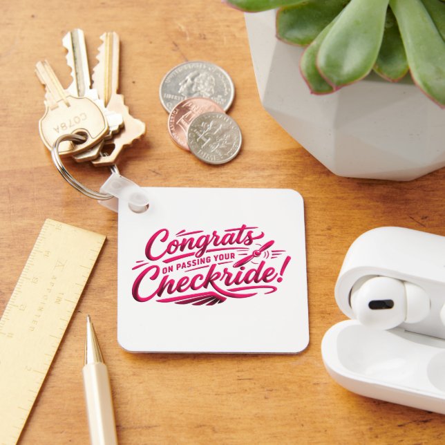 Congrats on passing your checkride! key ring (Desk)