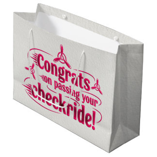 Congrats on passing your checkride! large gift bag