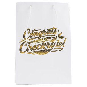 Congrats on passing your checkride! medium gift bag