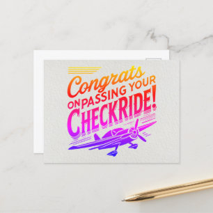 Congrats on passing your checkride! postcard