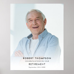 Congrats on Retirement Name Photo Overlay  Poster