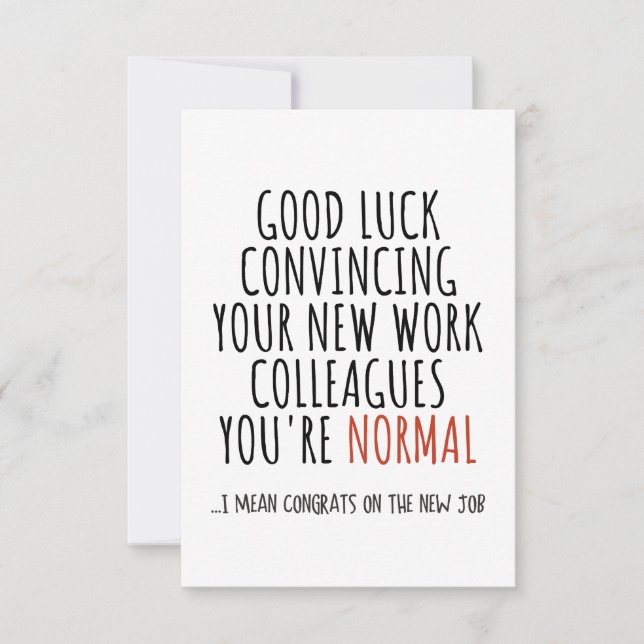 congrats on the new job thank you card (Front)