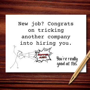 Congrats on the New Job You Somehow Landed Card