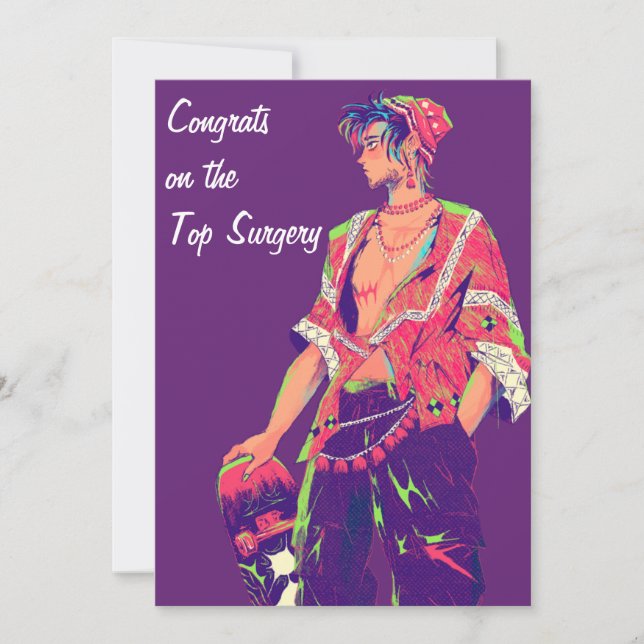 Congrats on the Top Surgery FTM Holiday Card (Front)