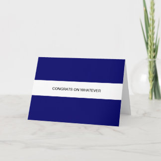 congrats on whatever card