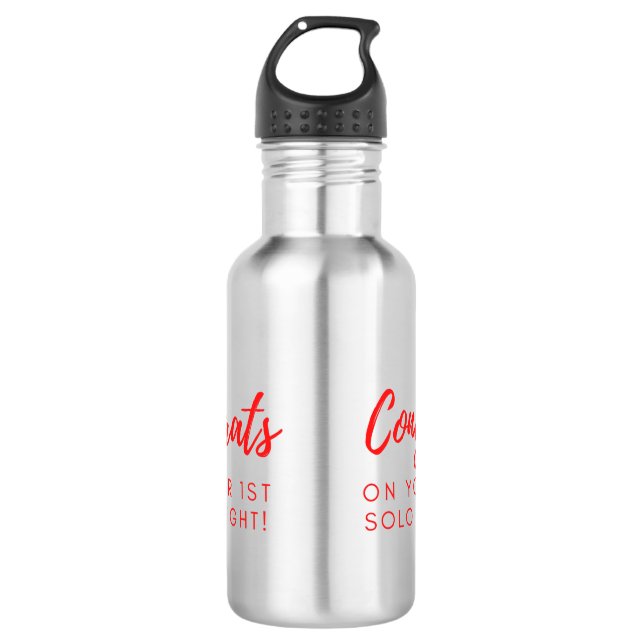 Congrats on your 1st Solo Flight! 532 Ml Water Bottle (Front)