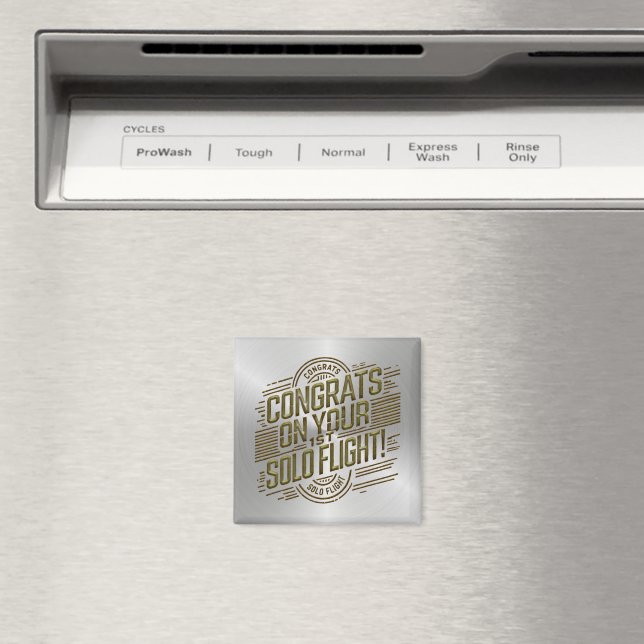 Congrats on your 1st Solo Flight Magnet (In Situ (Dishwasher))