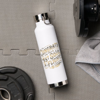 Congrats on your 1st Solo Flight! Water Bottle