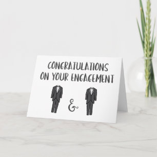Congrats on Your Engagement - Gay Couple Card
