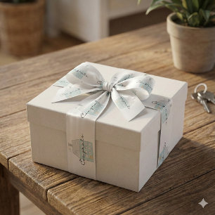 Congrats On Your New Home Ribbon  Satin Ribbon