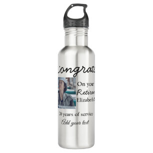Congrats on your retirement add photo name date mi 710 ml water bottle