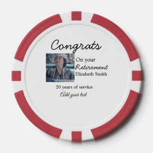 Congrats on your retirement add photo name date mi poker chips