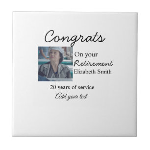 Congrats on your retirement add photo name date mi tile
