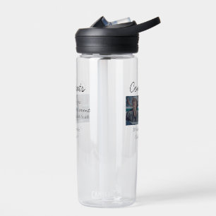 Congrats on your retirement add photo name date mi water bottle