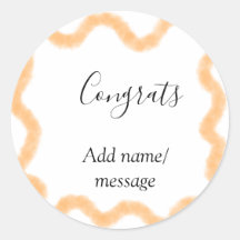 Congrats orange spiral Spanish border boho retro n
