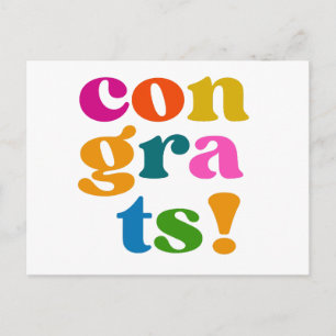 congrats postcard