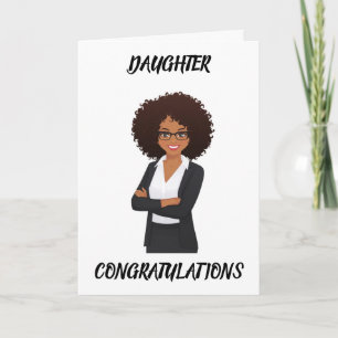 CONGRATS TO "FEMALE AFRICAN AMERICAN" DAUGHTER CARD