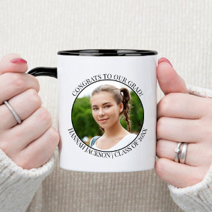 Congrats to Our Grad! Photo - Class of 20xx Two-Tone Coffee Mug