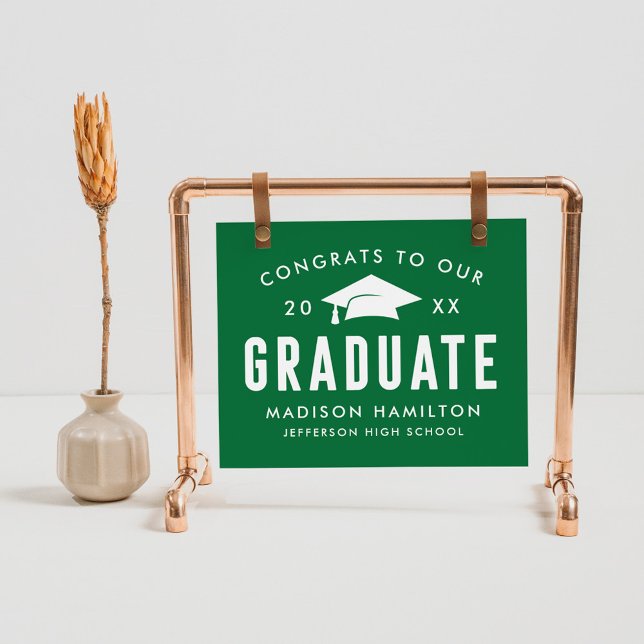 Congrats to our Graduate Green Graduation Poster (Creator Uploaded)