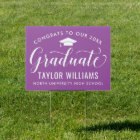Congrats to Our Graduate Purple Elegant Script