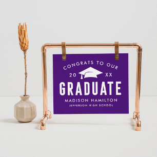 Congrats to our Graduate Purple Graduation Party Poster